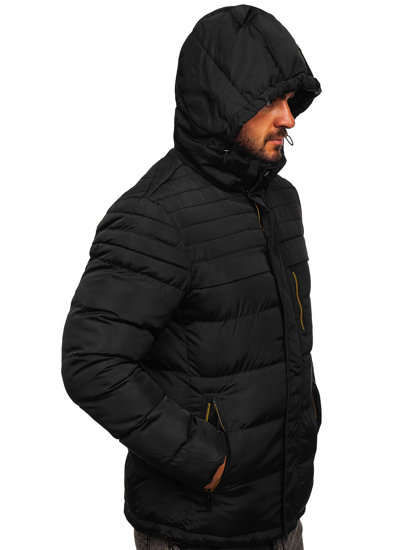 Blouson d'hiver matelassé pour homme noir Bolf 7M806