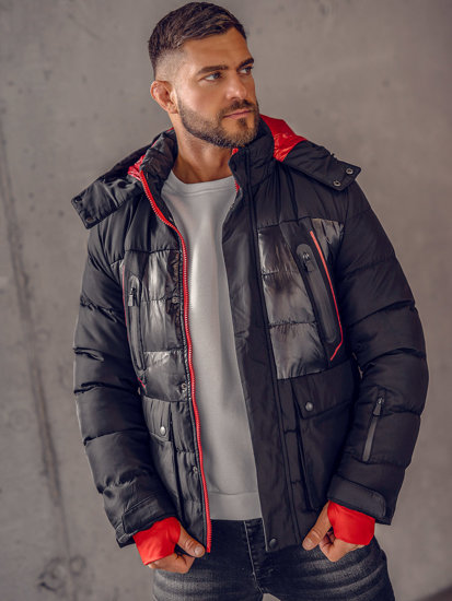 Blouson d'hiver matelassé pour homme noir Bolf 99527A