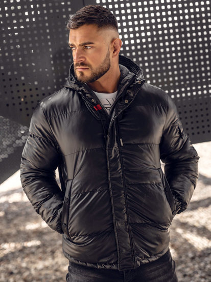 Blouson d'hiver matelassé sportif pour homme noir Bolf EX2125A