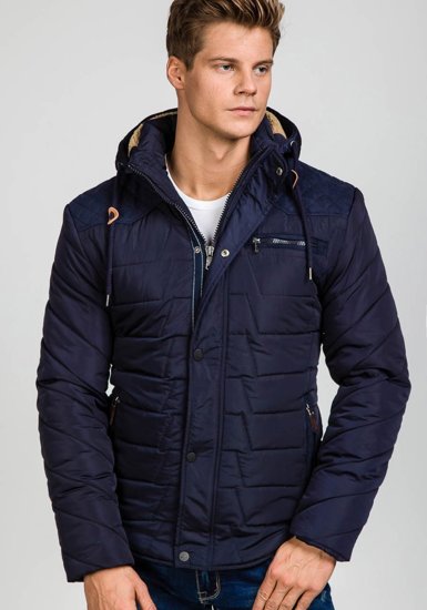 Blouson d'hiver pour homme bleu foncé Bolf 1673