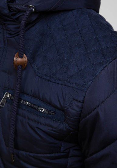 Blouson d'hiver pour homme bleu foncé Bolf 1673