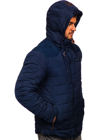 Blouson d'hiver pour homme bleu foncé Bolf 1673