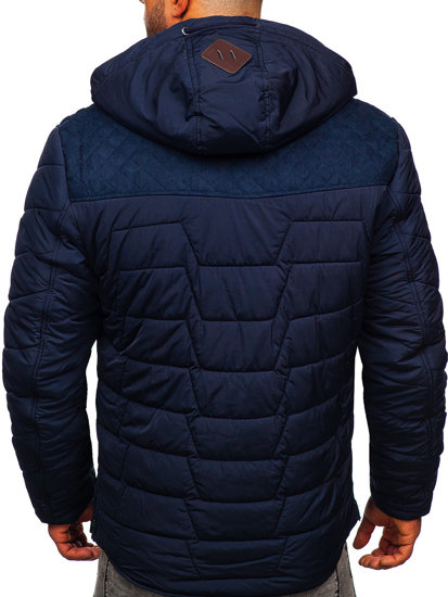 Blouson d'hiver pour homme bleu foncé Bolf 1673