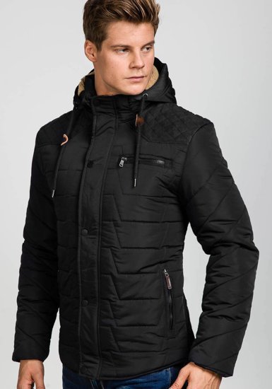 Blouson d'hiver pour homme noir Bolf 1673