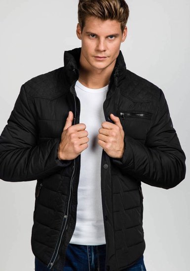 Blouson d'hiver pour homme noir Bolf 1673