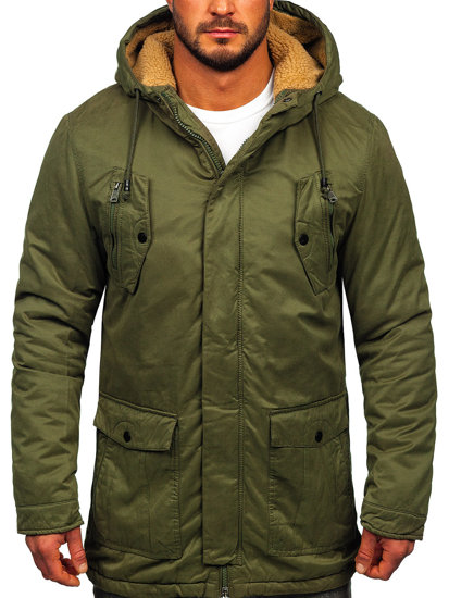 Blouson d'hiver pour homme parka vert Bolf 1794