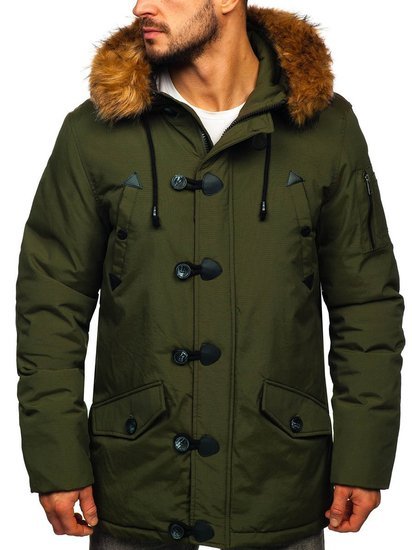 Blouson d'hiver pour homme parka vert Bolf 1888