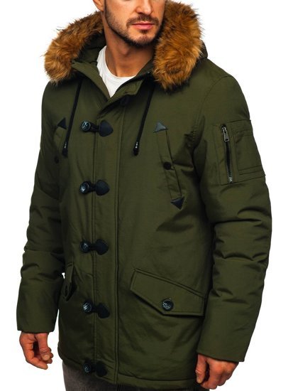 Blouson d'hiver pour homme parka vert Bolf 1888