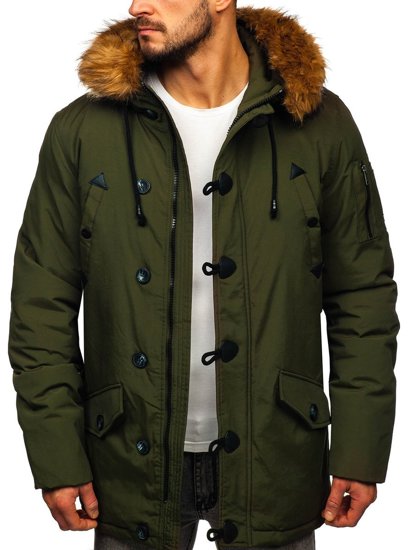 Blouson d'hiver pour homme parka vert Bolf 1888