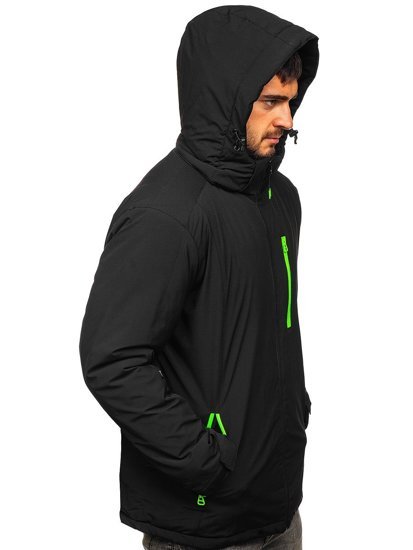 Blouson d'hiver sportif pour homme noir Bolf HH011