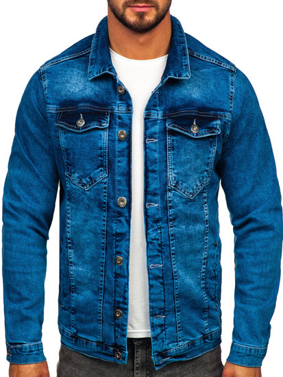 Blouson en jean pour homme bleu Bolf 701