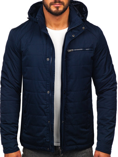 Blouson matelassé de transition pour homme bleu foncé Bolf EX2215