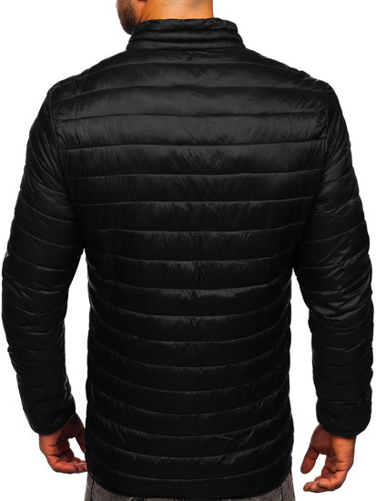 Blouson noir matelassé de transition pour homme Bolf LY33