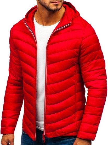 Blouson pour homme de transition sportif rouge Bolf LY1016