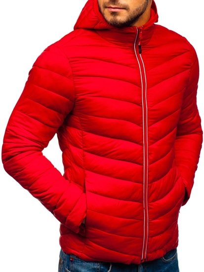 Blouson pour homme de transition sportif rouge Bolf LY1016