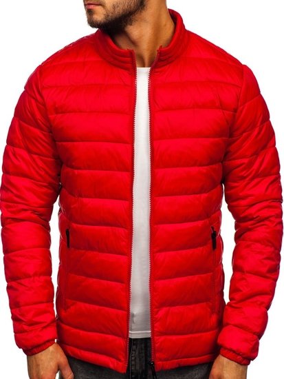 Blouson pour homme d'hiver matelassé rouge Bolf 1119