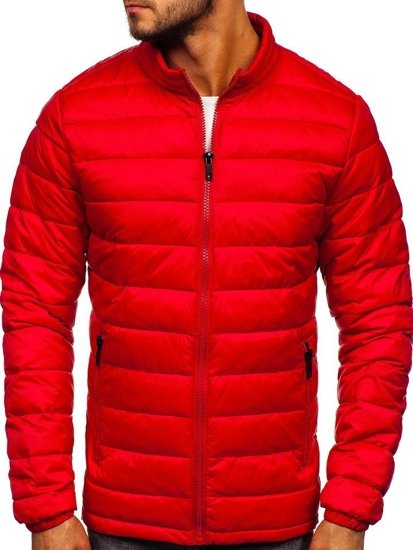 Blouson pour homme d'hiver matelassé rouge Bolf 1119