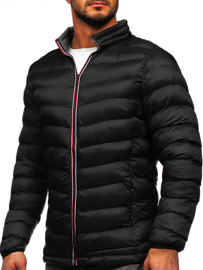 Blouson pour homme d'hiver sportif matelassé noir Bolf 1100