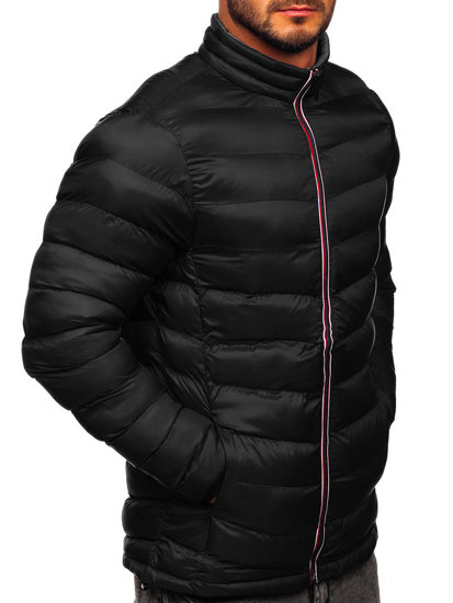 Blouson pour homme d'hiver sportif matelassé noir Bolf 1100