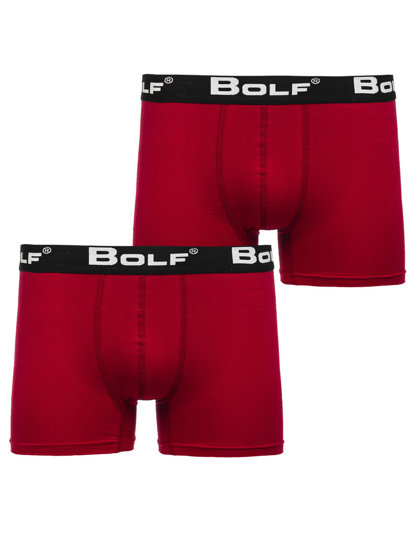 Boxer pour homme bordeaux Bolf 0953-2P 2 PACK