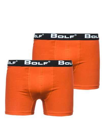 Boxer pour homme orange Bolf 0953-2P 2 PACK