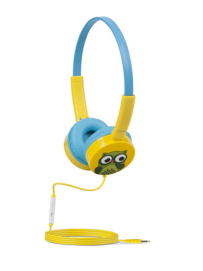 Casque filaire avec microphone vert pour enfants W15  