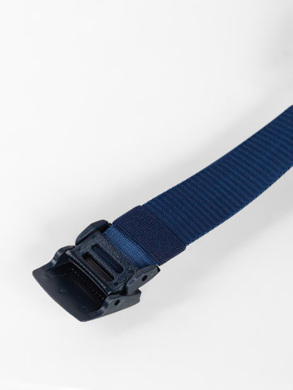 Ceinture en sangle pour homme bleue foncée Bolf 979