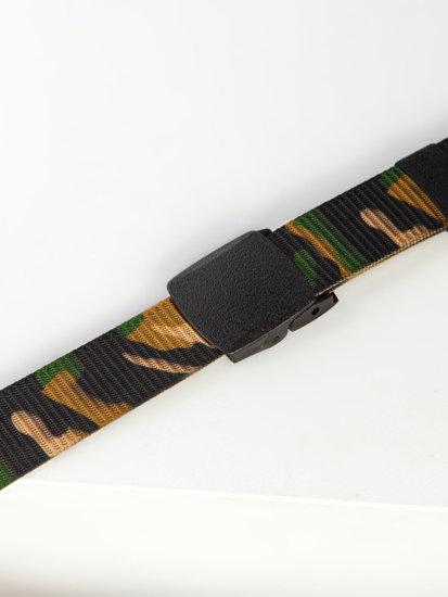 Ceinture en sangle pour homme camo-marron Bolf 979