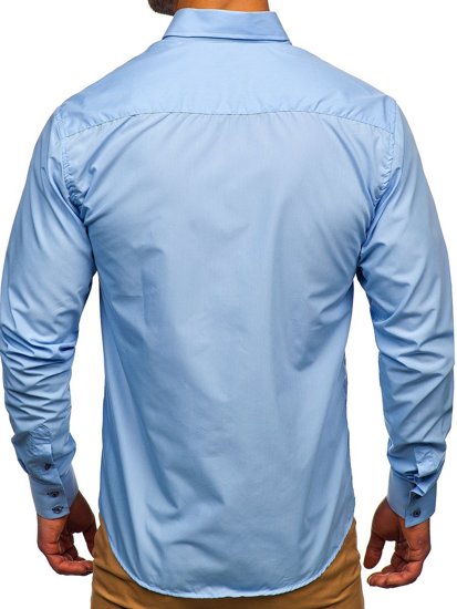 Chemise à manches longues bleue pour homme Bolf 20725 