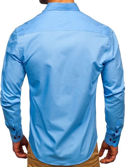 Chemise à manches longues pour homme bleue claire Bolf 20710  