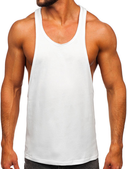 Débardeur uni pour homme blanc Bolf 1245