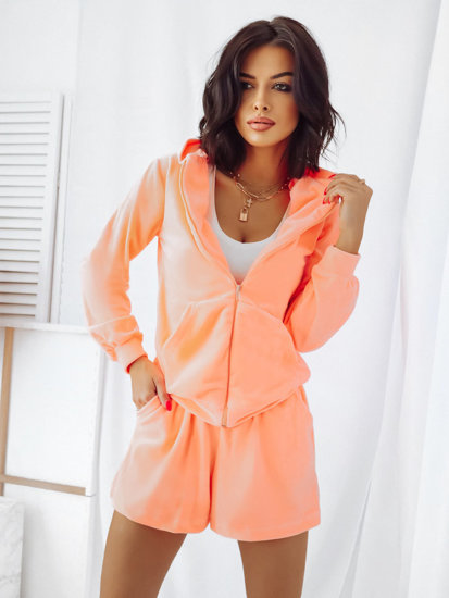 Ensemble de survêtement deux pièces en velours pour femme orange Mango Bolf 8190