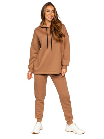 Ensemble de survêtement deux pièces pour femme beige Bolf 8029