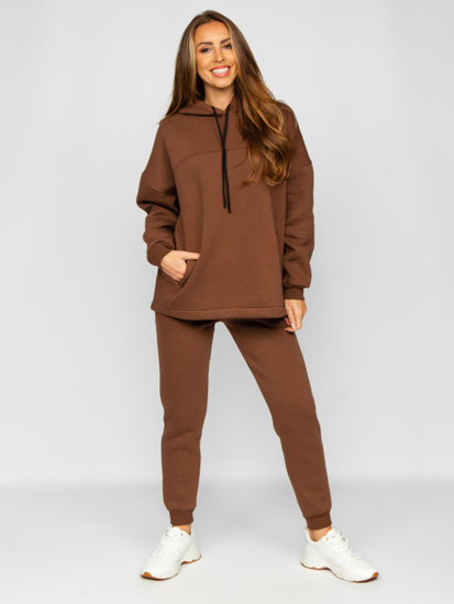 Ensemble de survêtement deux pièces pour femme marron Bolf 8029