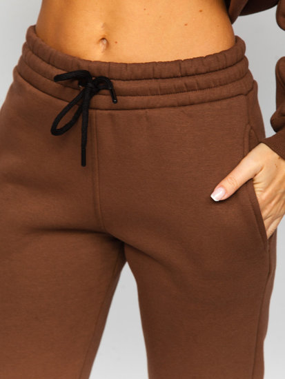 Ensemble de survêtement deux pièces pour femme marron Bolf 8029