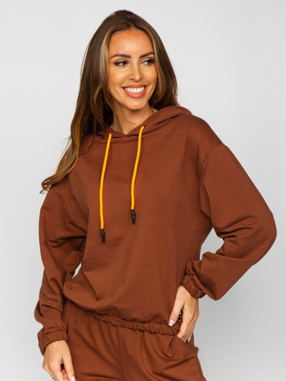 Ensemble de survêtement deux pièces pour femme marron Bolf VE15