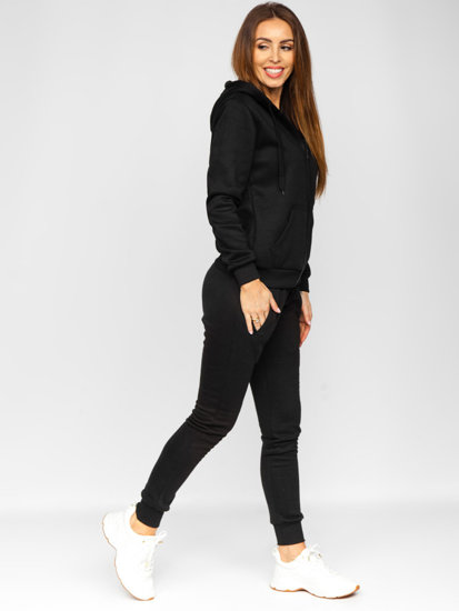 Ensemble de survêtement deux pièces pour femme noir Bolf 0003