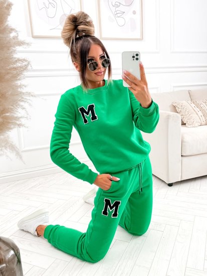 Ensemble de survêtement deux pièces pour femme vert Bolf VE22