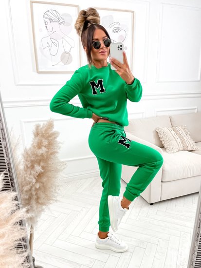 Ensemble de survêtement deux pièces pour femme vert Bolf VE22