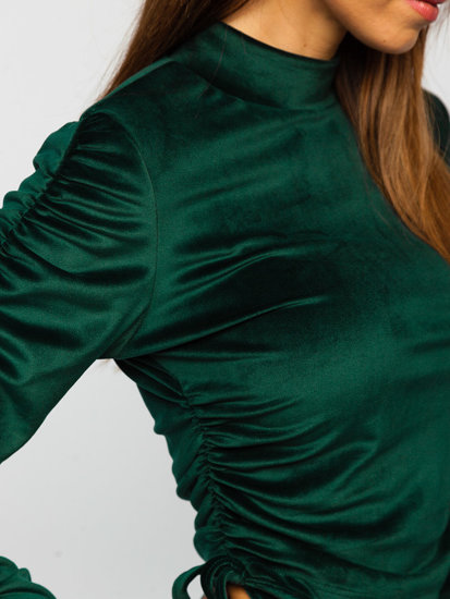 Ensemble de survêtement en velours pour femme vert Bolf 7511