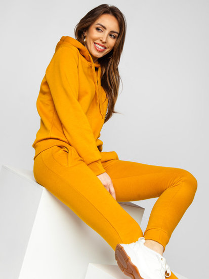 Ensemble de survêtement pour femme camel à capuche Bolf 002