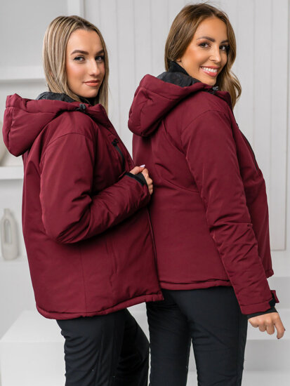 Femme Blouson d'hiver Bordeaux Bolf HH012B