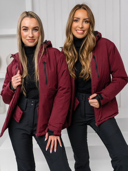 Femme Blouson d'hiver Bordeaux Bolf HH012B