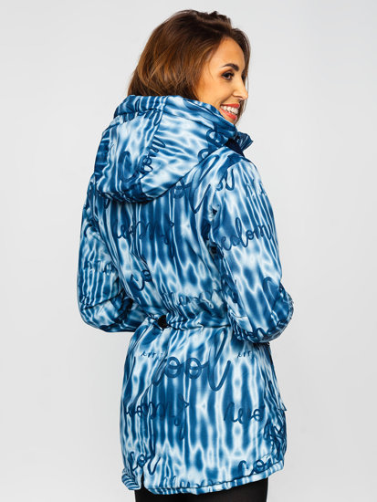 Femme Blouson d'hiver à capuche Bleu foncé Bolf B2393