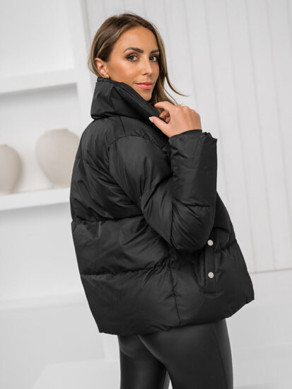 Femme Blouson d'hiver matelassé Noir Bolf 23062