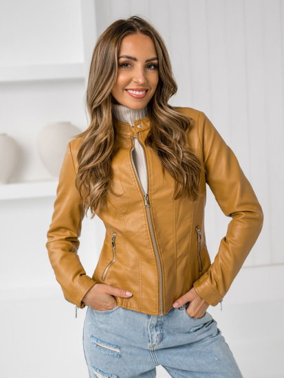 Femme Blouson en cuir Marron Bolf 11Z8052