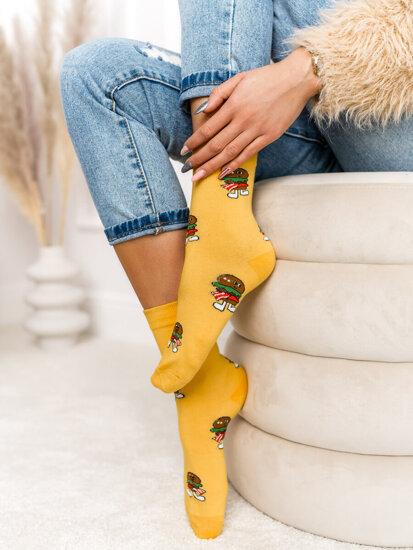 Femme Chaussettes Jaune Bolf WQ7625-5