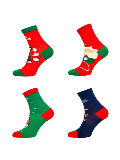 Femme Chaussettes de Noël Multicolore-1 Bolf M798-4P 4 PACK