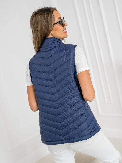 Femme Gilet matelassé Bleu foncé Bolf 16M9063