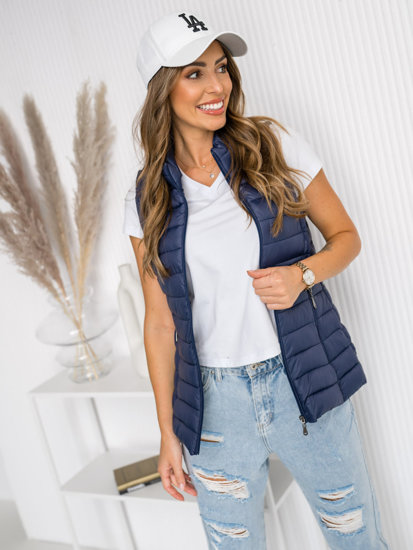 Femme Gilet matelassé Bleu foncé Bolf 16M9155